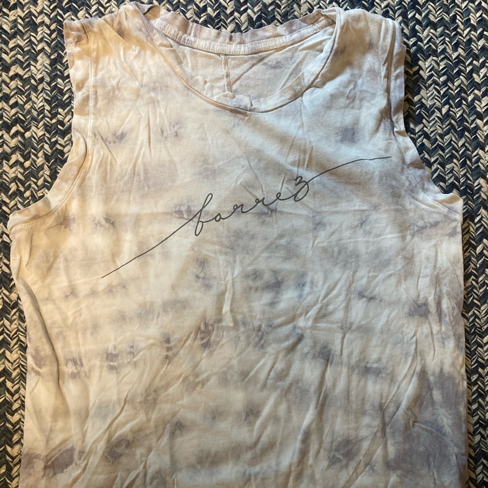 Used Barre3 sleeveless cotton tie dye tank size medium